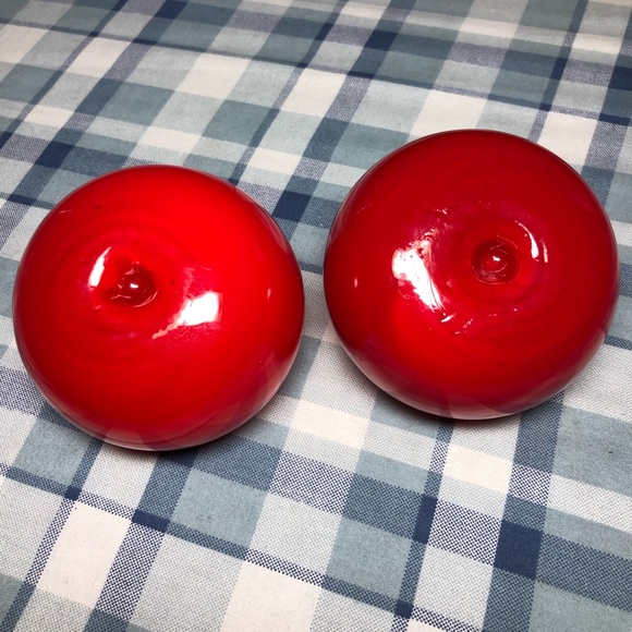 Glass Red Tomatoes lot of 2 - Picture 4 of 6